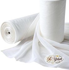 Sheer Voile Fabric Draping Panels, 120" Wide 10Ft Wide , Perfect for Draping Pa