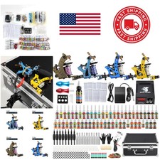 Complete Tattoo Equipment Set with 4 Machines and 54 Colors for Professionals