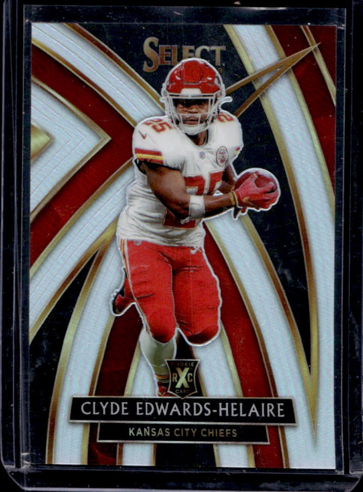 2019 Select Clyde Edwards-Helaire 2020 XRC Prizm Redemption Silver RC #306