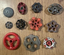 11 USED Faucet Handles Steampunk Industrial Art Valve - most are cast  iron