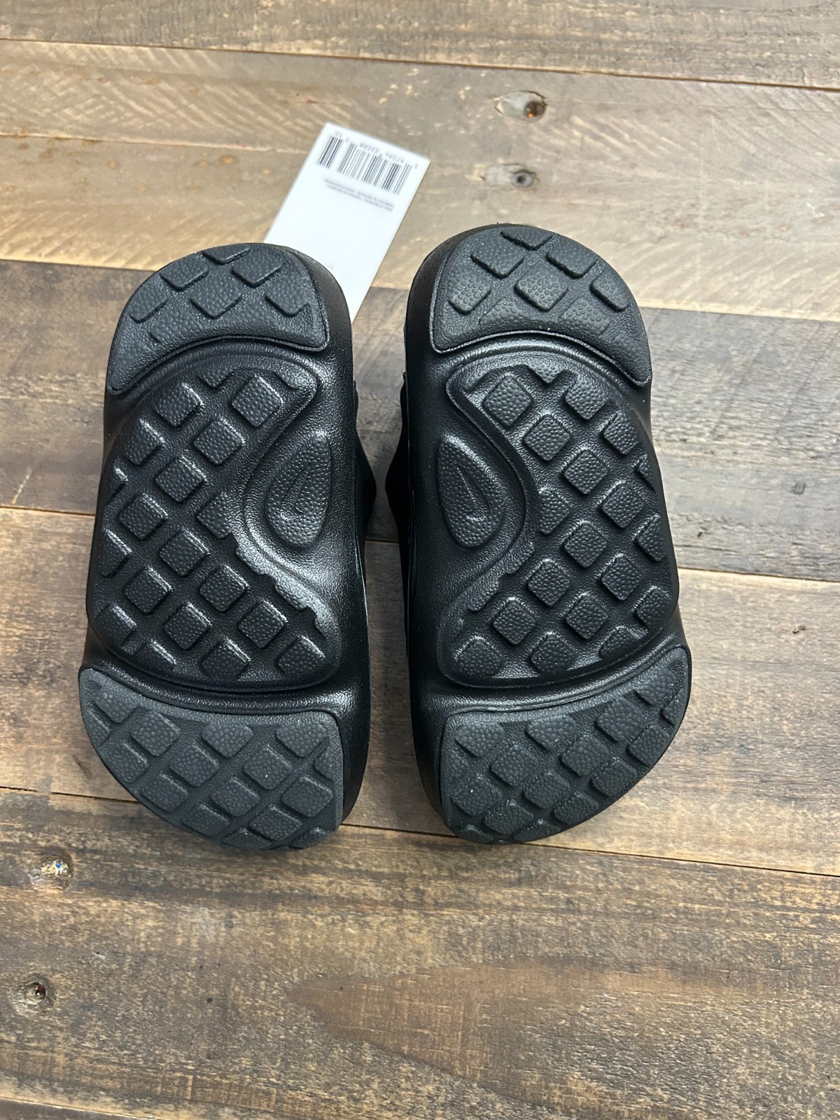 SAOLA Sandali Nike Aqua Swoosh Sol per bambini taglia 9C scarpe da acqua slip on nere nuovi con etichette