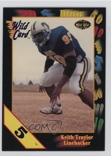 1991 Wild Card Draft 5 Stripe Keith Traylor #149 Rookie RC 0q3. rookie card picture