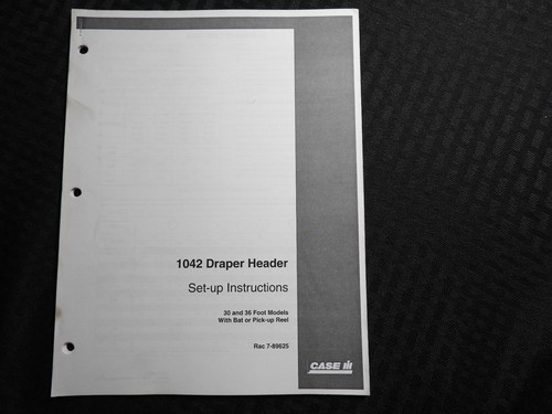 Étui IH 1042 Draper Header 30' 35' Installation Manuel Bat Ou Capteur Reel Minty - Photo 4 sur 4