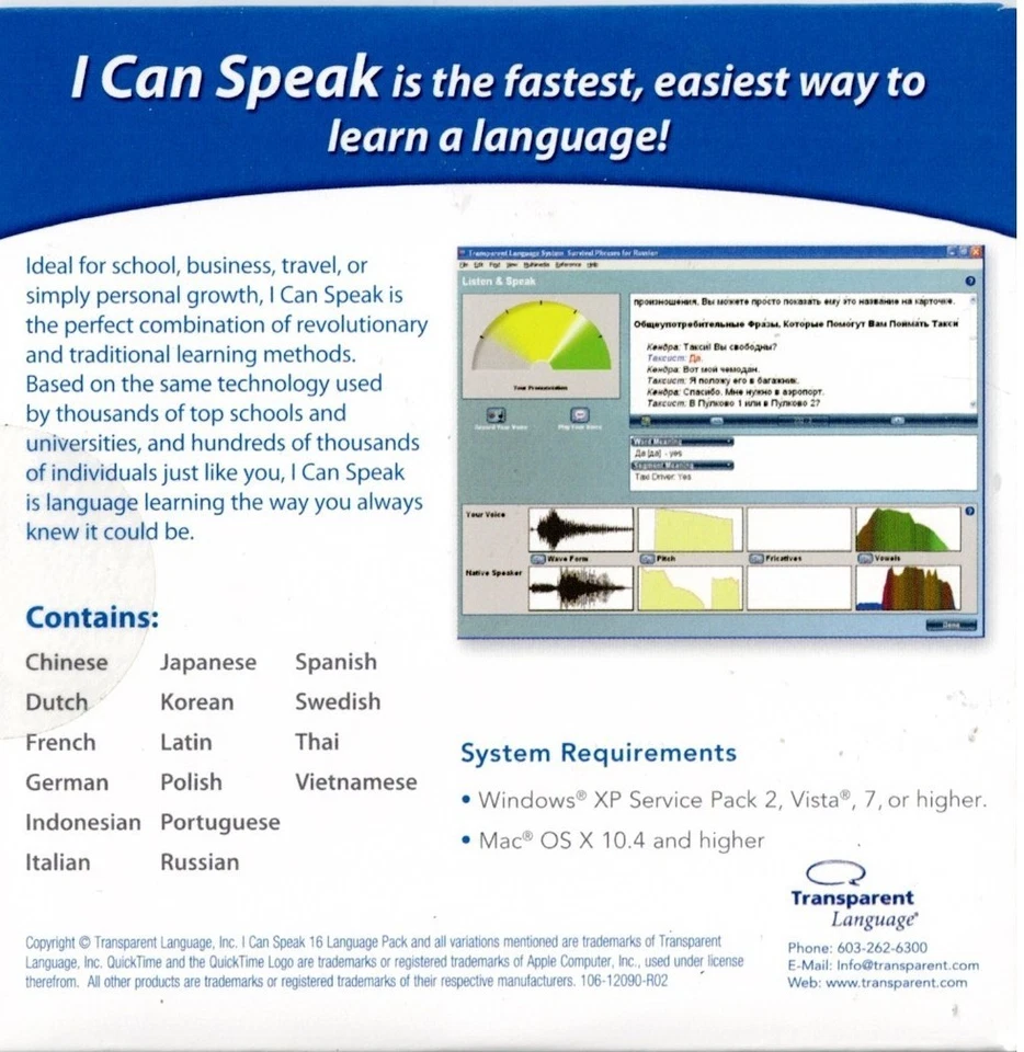 I Can Speak 16 Language Pack Pc New XP Chinese Japanese Thai Korean Vietnamese - Image 2 of 2