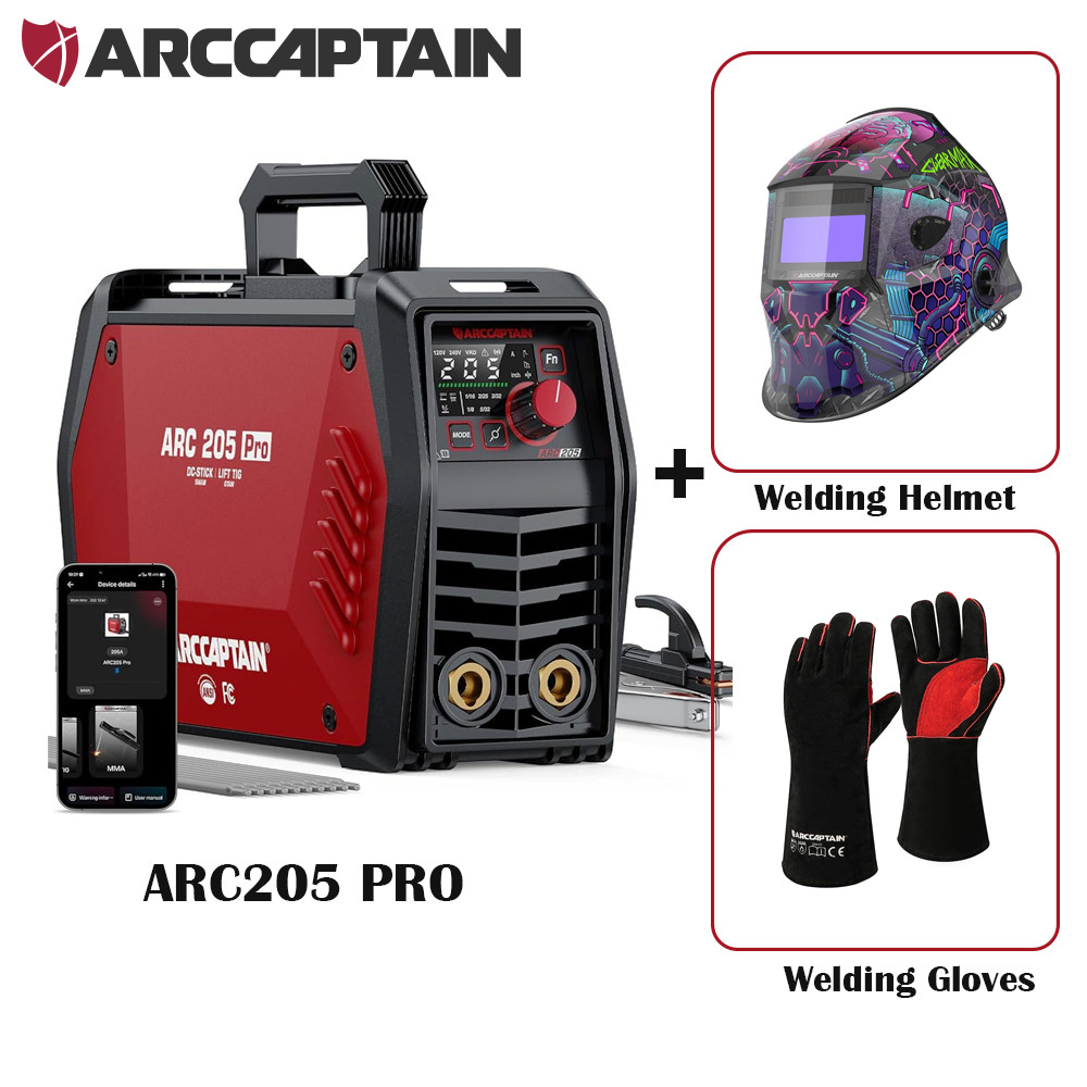 ARCCAPTAIN ARC205 205A Smart APP Welder – Dual Voltage 120V/240V, Portable
