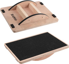 Wooden Wobble Board for Adults - Anti-Slip Balance Board for Stand-Desk Core Str