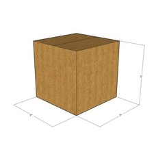 100 9x9x9 Kraft Brown Corrugated Shipping Boxes 32 ECT Single-Wall New