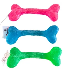 Zanies Jelli Bonz Dog Toy Jelly Bones Rubber Bone 7 1/2" Chew Toys Pet Puppy