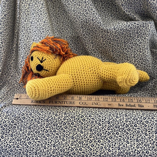 Set maglione bambino all'uncinetto abbinato imbottito leone amigurumi Giappone vintage MCM LEGGI - Foto 9 di 15