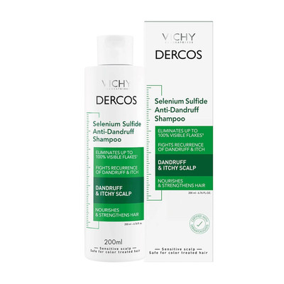 Dercos Dandruff Shampoo, Antifungal Itchy Scalp Treatment for Men & Women, Clini