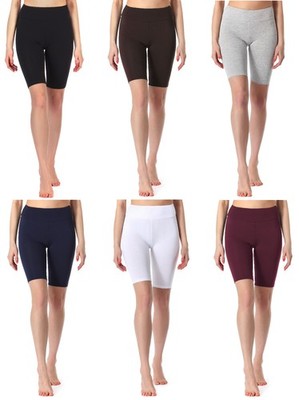 Merry Style Damen Sporthose Leggings Elastischer Bund Kurz Synthetisch XS-4XL