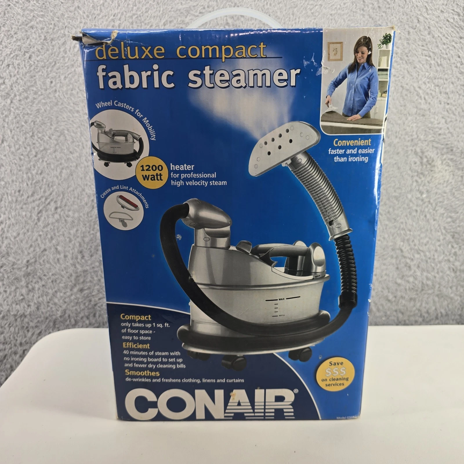 Conair Deluxe Compact Fabric Steamer 1200 Watt Heater Model GS60