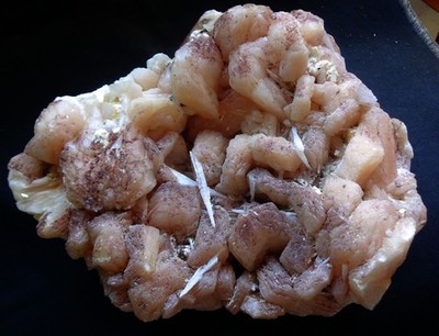 RED SHADED STILBITE BOWS FORMATION W/ SCOLESITE MINERALS SPECIMENS
