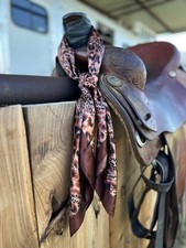 Wild Rag Scarf Cowboy Scarves Buckaroo Bandana Cowgirl Brown Cheetah 