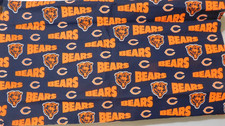 Chicago Bears Cotton Fabric Remnant 60" x 56" NFL NOS Logo USA Print