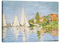 Leinwandbild Regattaboote In Argenteuil - Claude Monet