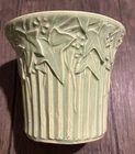 Vintage McCoy Pottery Planter Jardiniere Leaves & Berries Ivy Ceramic Sea Green