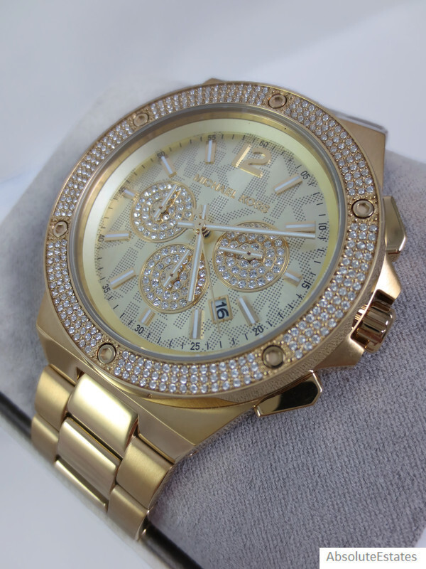MICHAEL KORS  腕時計 Michael Kors Lennox Chronograph Gold-Tone Stainless Steel