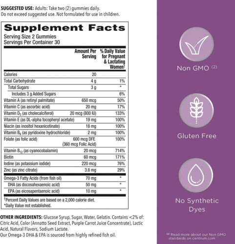 Centrum Prenatal Multivitamin Gummy, 60 Count - Picture 3 of 6