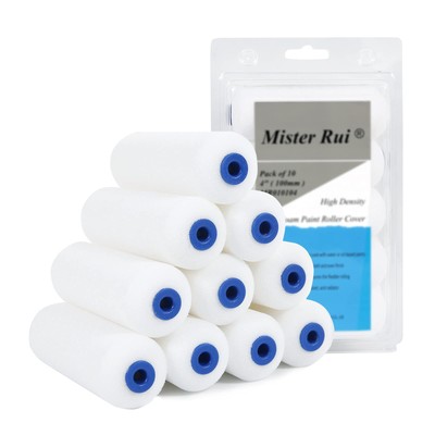 Foam Paint Roller 10 Pack 4 Inch Small Paint Roller Covers High Density Foam Pai