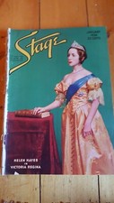 RARE January 1936 Stage magazine w/ Helen Hayes color cover