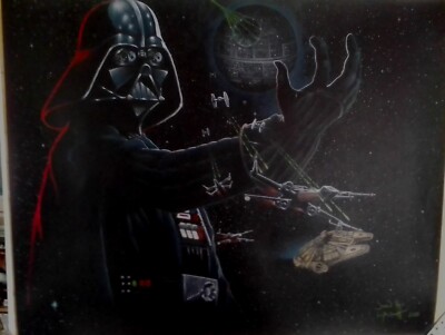  Original Comic Art Star Wars- Dark Lord Darth Vader - Pastel/Pencil.( 1 ONLY)