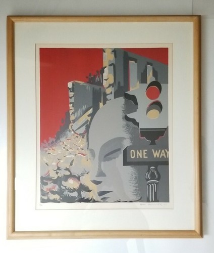 Adam SAULNIER "Au coeur de la ville" (In the City Center) signed and numbered