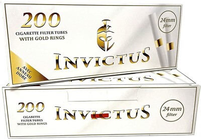 Invictus WHITE premium EMPTY Cigarette Filter Tubes tubes - 24mm long ...