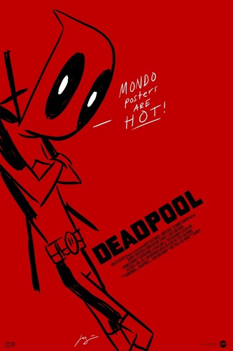 2021 Justin Harder DEADPOOL Screenprinted Poster MARVEL Mondo LE 206/275!