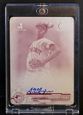 2017 Bowman Chrome Auto 1/1 Angel Perdomo Rookie RC Printing Plate Brewers