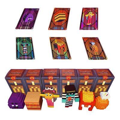McDonald s A Minecraft Movie 2025 Complete Unopened Set Of 6 with Code