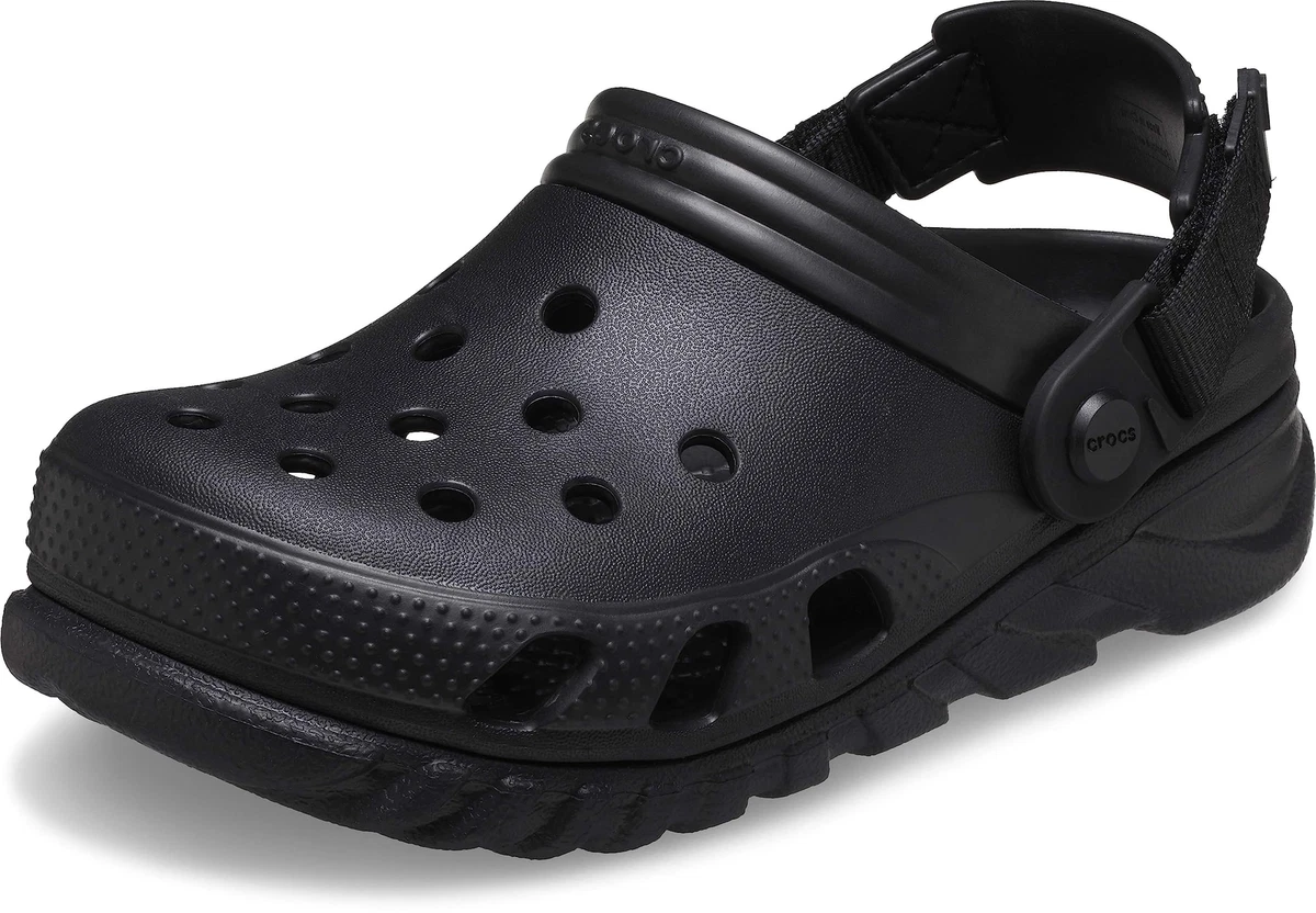 CROCS UNISEX 208776-001 DUET MAX II CLOG_BLACK-SIZE M8/W10 NEW | eBay