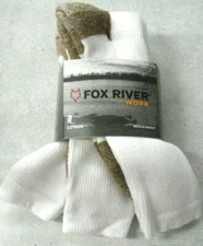 Fox River Socks, Fox River Work Value Pack Crew, Fox River 6527, 3 pair, white