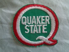 QUAKER STATE UNIFORM PATCH - NEW VINTAGE - ORIGINAL - OIL GAS - 2 1/2 INCHES