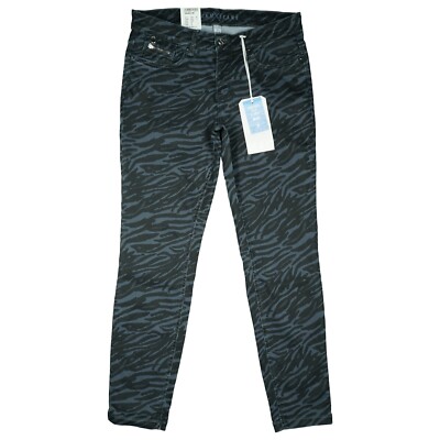 MAC Dream Slim Damen super Stretch Jeans Hose Skinny 38 M W30 L29 Grau Leopard
