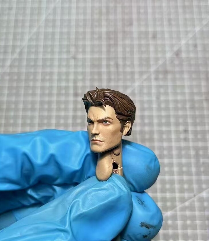 1/12 Painted Peter Parker Game Real Face Head Carved Fit 6'' Mafex ...