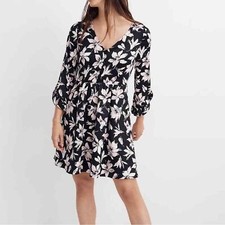 Madewell Moonblossom Ruffle Sleeve Floral Dress in Winter Orchid size 4