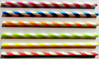 50 Papier Strohhalme Strohhalm Cocktail Bar Straws Trinkhalme Trinkröhrchen