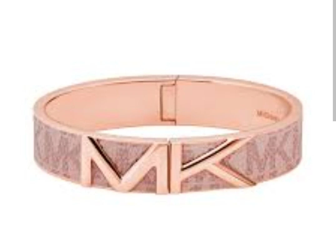 Bracciale Michael Kors placcato oro rosa logo opaco MKJ722791