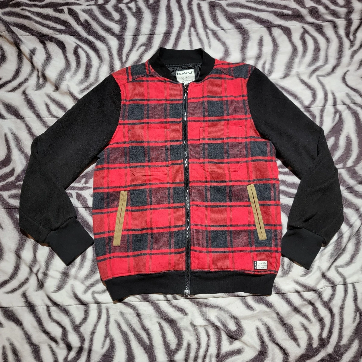 Kavu Women s Oswego Lumberjack Plaid Jacket size S red