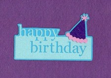 HAPPY BIRTHDAY title die cuts scrapbook cards