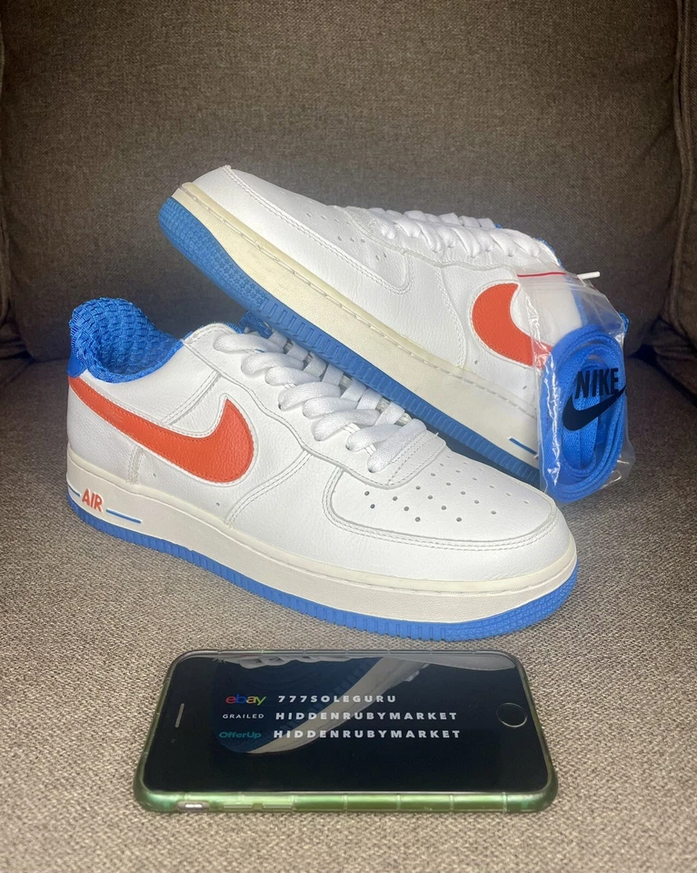 Nike Air Force 1 Low Knicks talla 8.5 AF1 co.jp blanco roto og raro Mets Jordan Max Foto 2 de 4
