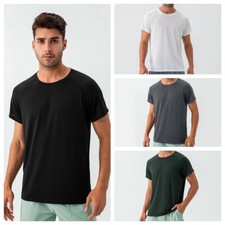 Men Cool Quick Dry Loose Fitness T-Shirt Breathable Running Summer Sports Tops