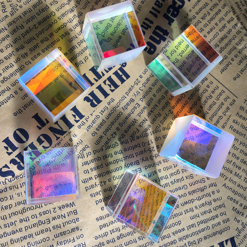 TuToy 30X30Mm Cubo Difettoso Croce Dicroico Prisma Rgb Combiner Splitter Vetro Decor