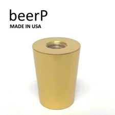 GOLD 1" Beer Tap Ferrule Tapered Standard Length 5/16"-18 Top and 3/8"-16