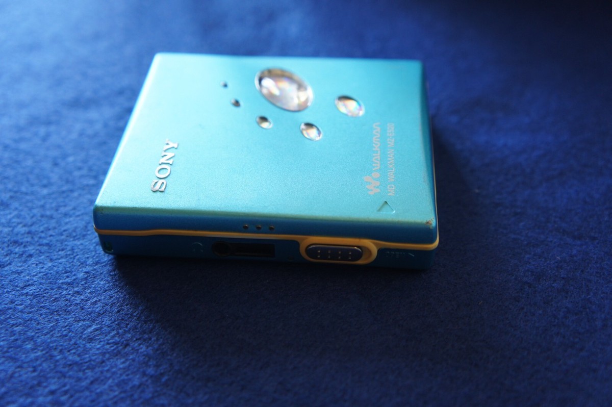 Sony MD Walkman MZ-E520 Blue Minidisc Player MDLP Working