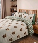 Double - Highland Cow Duvet Cover Set Brushed Cotton Check Reversible Bedding
