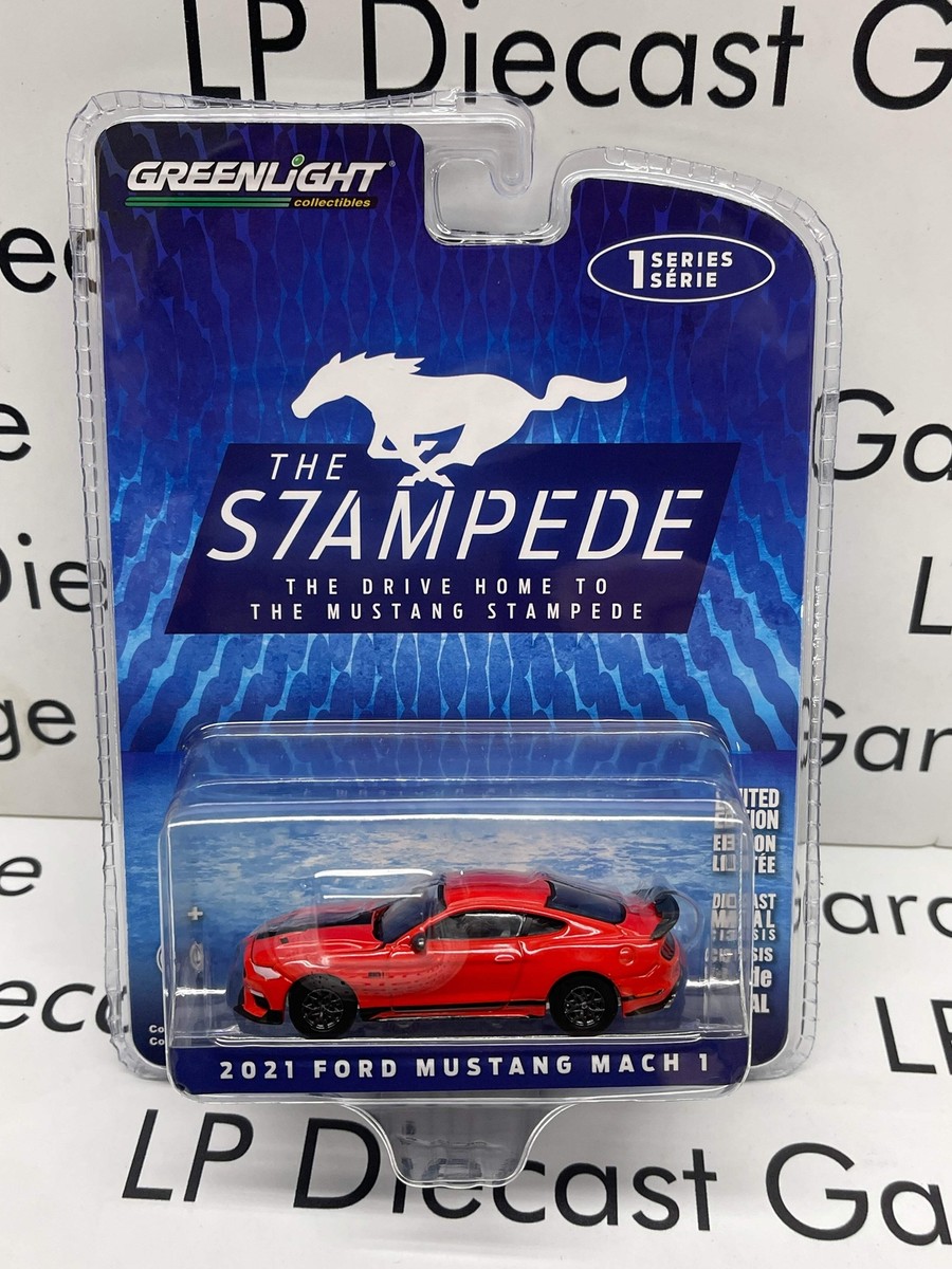 GREENLIGHT 2021 Ford Mustang Mach 1 Race Red 1:64 Diecast Stampede