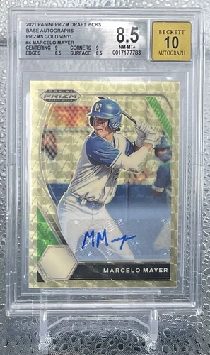 ONE OF ONE Auto Marcelo Mayer Red Sox 1/1 Panini Gold Vinyl Prizm RC BGS 8.5/10