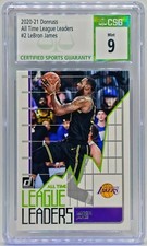 LeBron James 2020-21 Panini Donruss All Time League Leaders #2 CSG 9 Mint